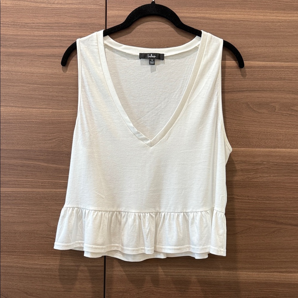 V-Neck Peplum Tank NWT